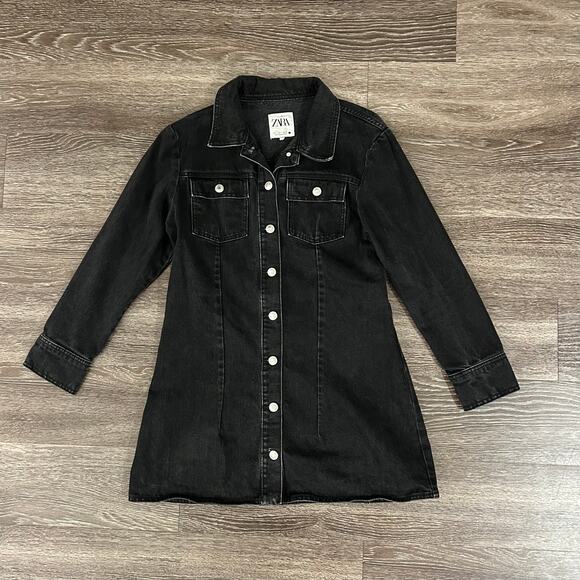 Black Denim Mini Dress - Picture 11 of 16